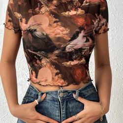 Beautiful Angels & Floral Design Soft & Comfy Shirt *NEW*