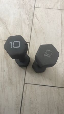 10 lb Hex Dumbbells Pair