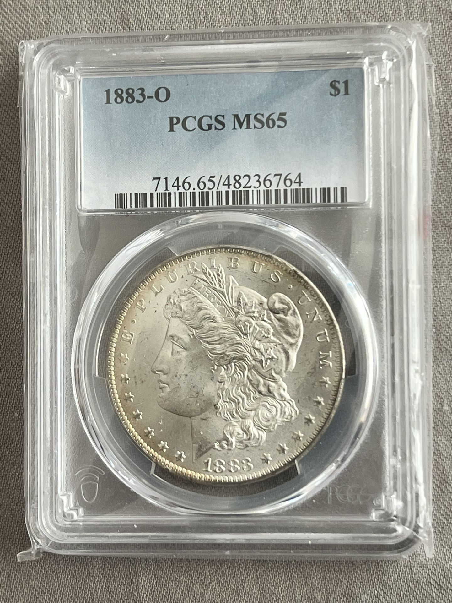 1883-0 Morgan silver dollar PCGS MS65
