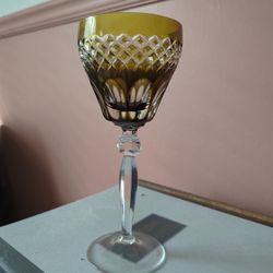 Green Crystal Wine Glass