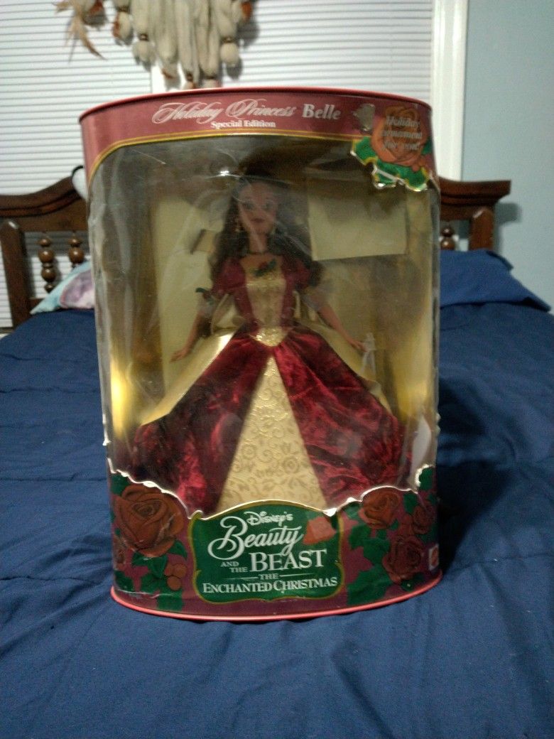 Vintage 1997 Disney Beauty And The Beast Enchanted Christmas Doll 16710 NIB.