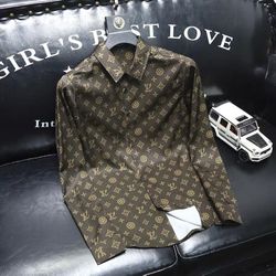  Men's New Spring And Autumn Slim Printed NoN Ironing 