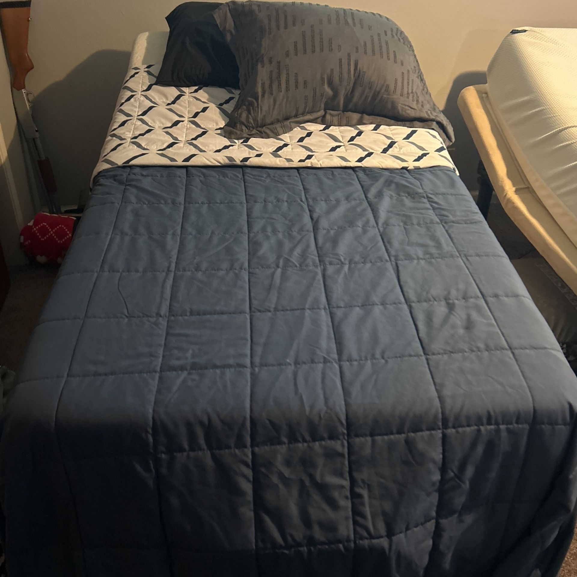 Twin Bed With Adjustable Base And Massage 