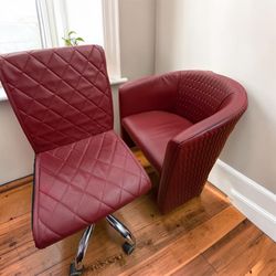 2 Red Chairs – $100 for Both