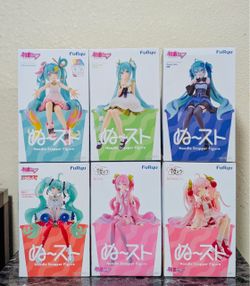 Hatsune Miku FuRyu Noodle Stopper Figure Set of 6