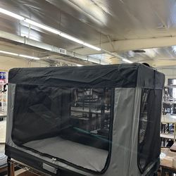 Feandrea 48" Collapsible Soft Portable Travel Dog Crate for Indoor Outdoor Use - Black / Gray