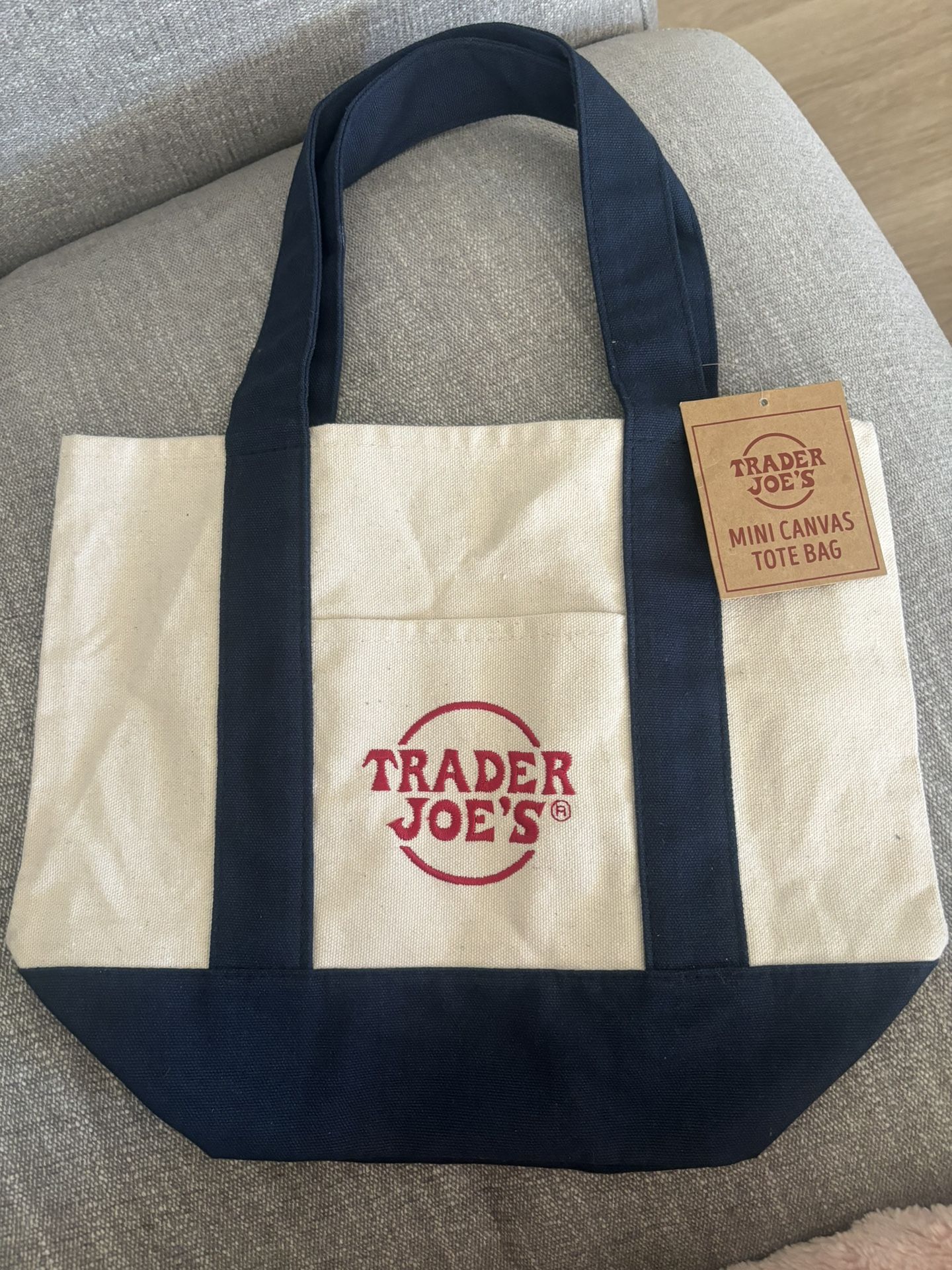 Brand NEW! Trader Joe's Mini Canvas Tote Bag