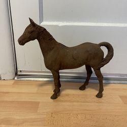 Vintage Cast Iron Horse Statue/ Doorstop 