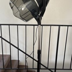 Professional Hooded Floor Hair Dryer 1300W Adjustable Stand Up Bonnet Hair Dryer with Rolling Wheels