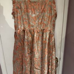 L/xl pink floral dress