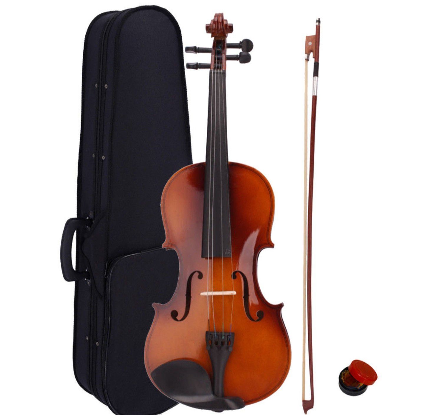 Brand New 4/4 Natural Acoustic Violin Set with Case+ Bow + Rosin