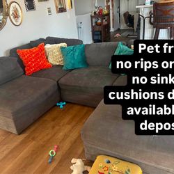 Modular Sectional Couch W/ Ottoman 