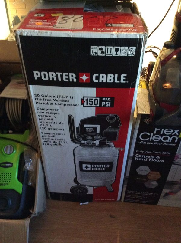 Porter Cable 20 Gallon 150 PSI Air Compressor Brand New sells for $399