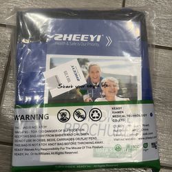 Multipurpose 48" x 40" Positioning Bed Pad with Reinforced Handles  Reusable New