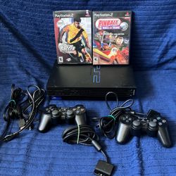 Sony PlayStation 2 Console Bundle with 2 Controllers and Games