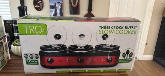TRŪ THREE CROCK BUFFET SLOW COOKER (NEW)