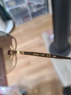 Louis Vuitton Brown/Gold Rimless Metal Lily Mask Sunglasses