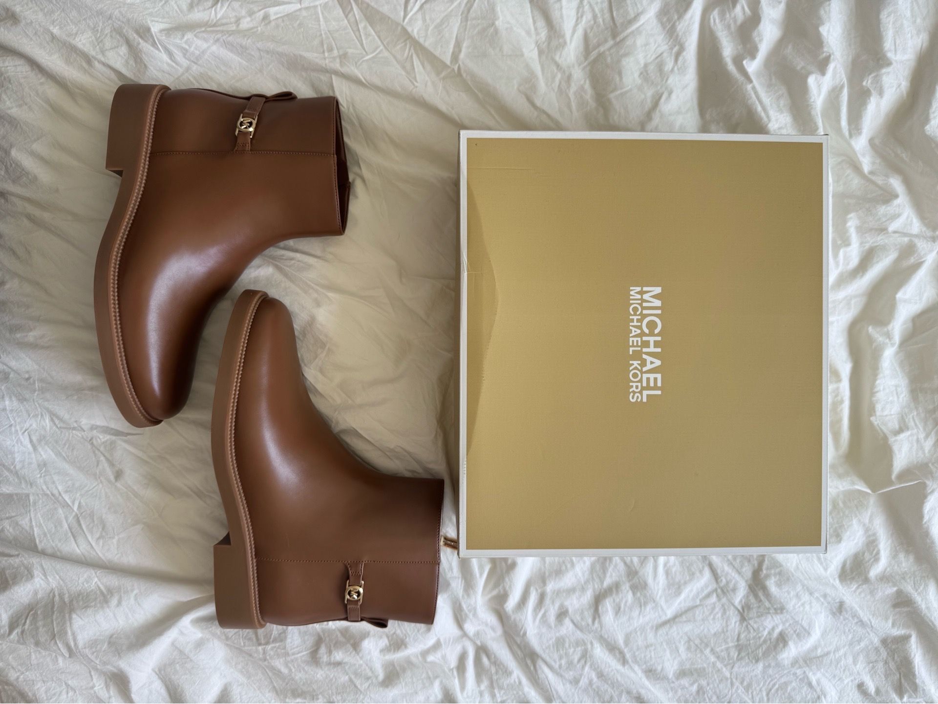 Michael Kors Mandy Bootie Brown (Luggage) Brand New