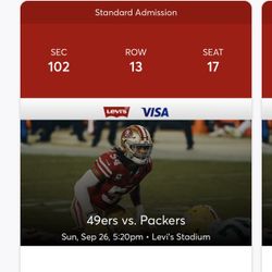 49ers Two Tickets 800 