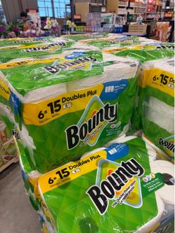 bounty paper towel 6 double plus rolls