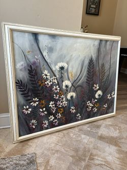 G. Wells Painting. Gorgeous detail. Framed beautifully in a distressed wood frame. 43.5”x 34”