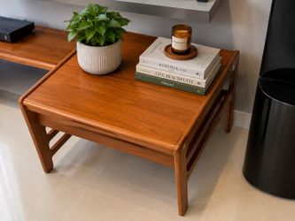 Mid-Century Solid Wood Teak Coffee Table or an End/side Table