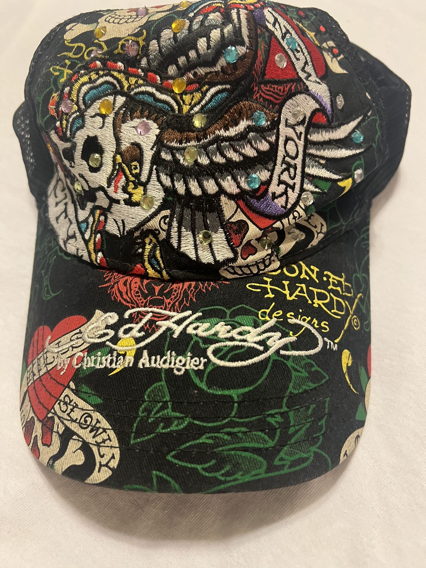 Vintage Ed Hardy Trucker Hat Like Chanel Dior Louis Vuitton