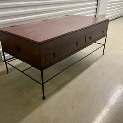 Vintage Burgundy Coffee Table