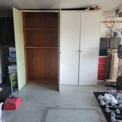 2 Floor  To Ceiling  Solid Sturdy  Garage Cabinets 