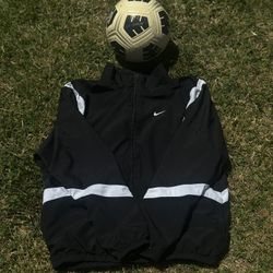 Nike Zip Up Jacket Black And white 