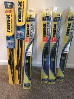 Lot of 6 rain X windshield wipers new