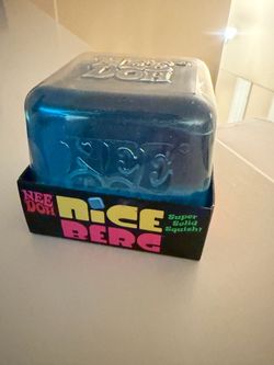 Viral NeeDoh Nice Berg Giant Ice Cube Fidget Toy - Brand New Blue