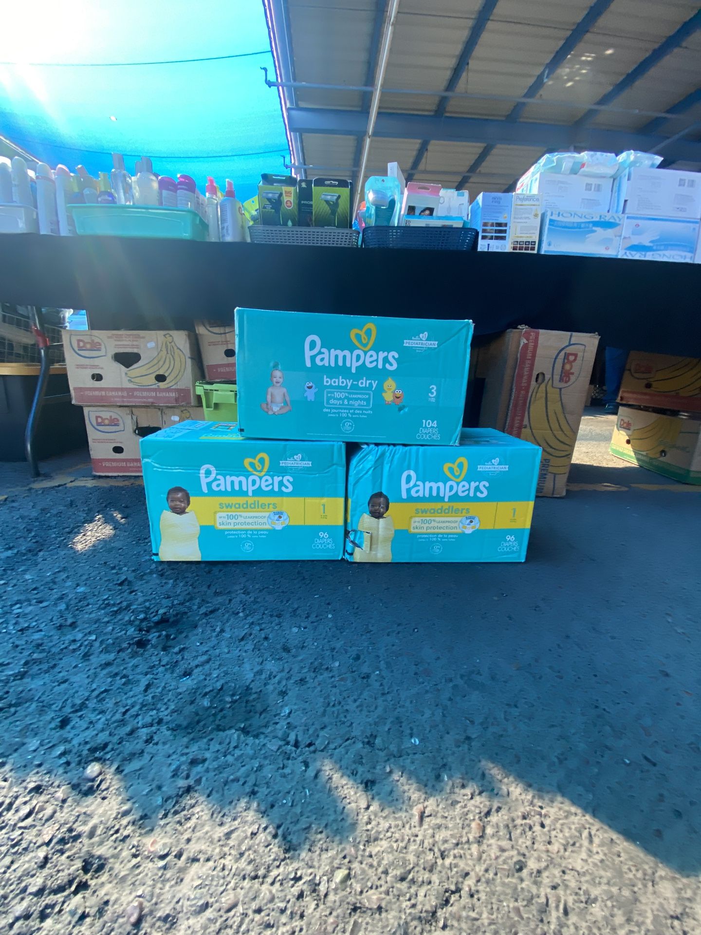 NEW Pampers Diapers Bundle – Sizes 1 & 3 (Swaddlers + Baby-Dry) – 296 Total Diapers