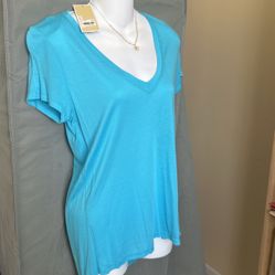 NEW! Michael Kors Top Teal Turquoise Size S