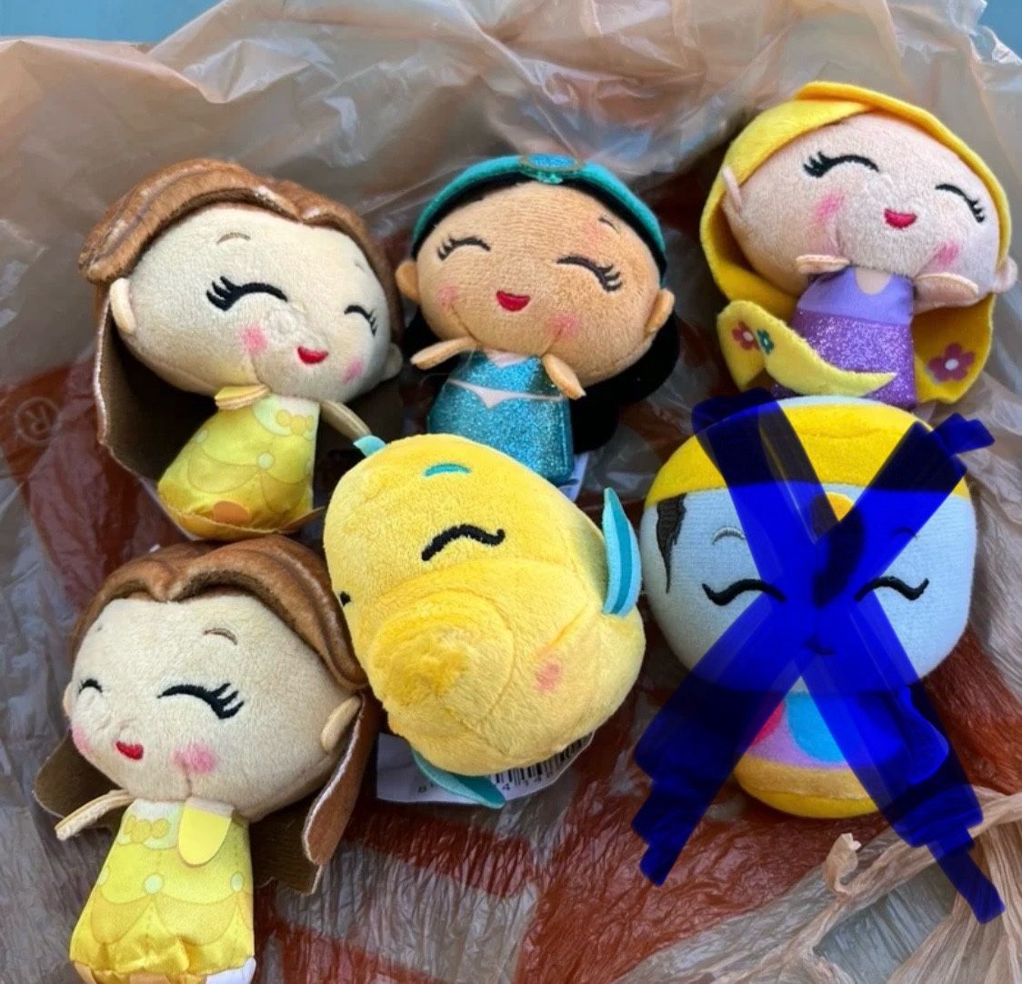 Disney plushie tea cups