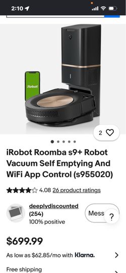 I robot S9 and cleaning station