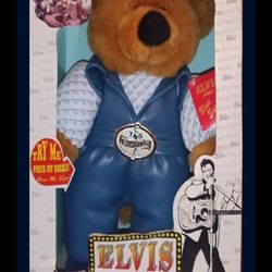 Elvis Plush Collectible Teddy Bear still in original box 