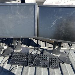 Dell monitors & Keyboard 