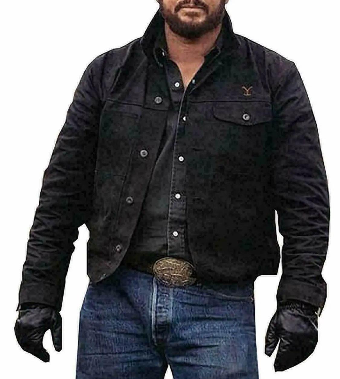 New Yellowstone Cole Hauser Rip Wheeler Black Cotton Jacket