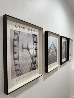 Set of 4 Landmark Travel Framed Posters