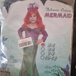 Girl Mermaid Princess Dress Birthday Halloween Costume Set w/Wig and Light-up headband size 3-4
brand new $25

Disfraz de sirenita nuevo con peluca y 