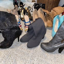 high heels and boots all for 30