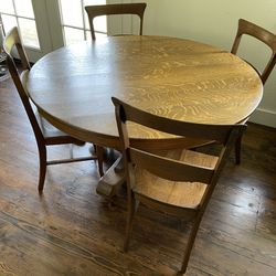 Antique Solid Oak Dining Table