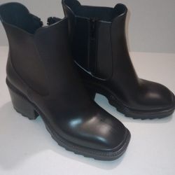 INC Womens Eadin Padded Insole Block Heel Rain Boots
