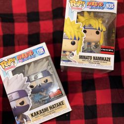Funko Pop! de Naruto Shippuden y una figura grande de naruto