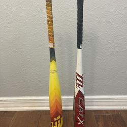 Marucci CatX and Easton Hype Fire