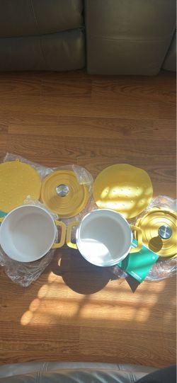 Ecowin 9"x4" Stockpot Non-Stick Cookware Harvest Gold Silicone Handle Covers