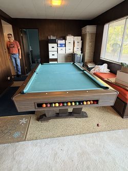Vintage, mid-century style residential pool table