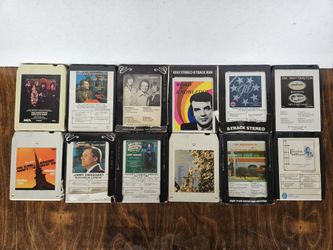 8 Track Tapes x12 with Case Country Gospel Oak Ridge Boys Jimmy Swaggart Jim Whittington