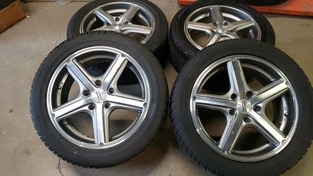A/R wheels with winter tires included complete set 17x7.5, 5x120 bolt pattern